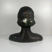Female bust in neoclassical style in plaster by M. Mongey, 20th century.