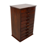 French art deco mahogany apothecary / filing cabinet, ca 1920