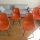 4 Chaises Charles & Ray Eames Herman Miller DSW orange
