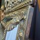 Napoleon III style mirror with gilt brass side panels