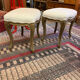 Paire de tabouret beige style Louis XVI