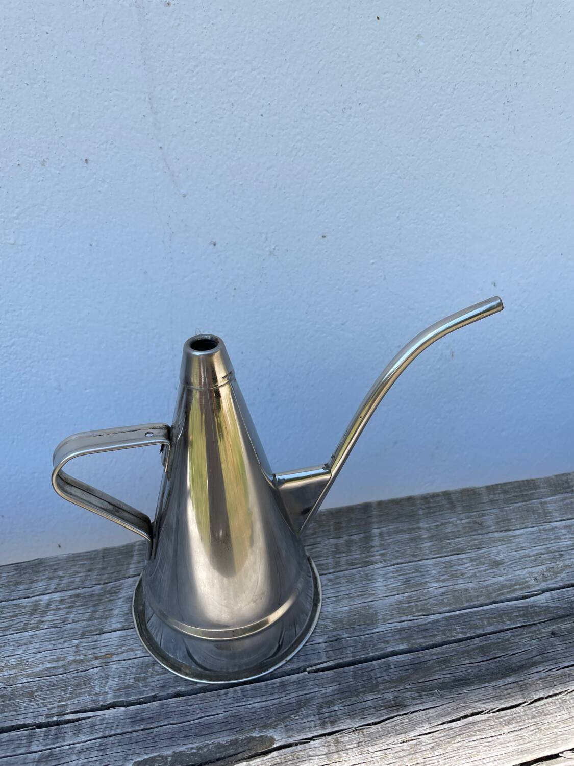 Small stainless steel watering can