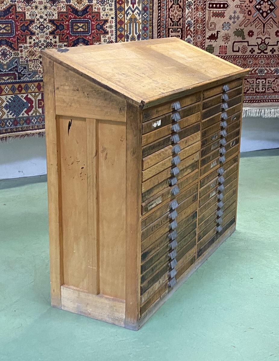 Double oak printer furniture from the 1930s