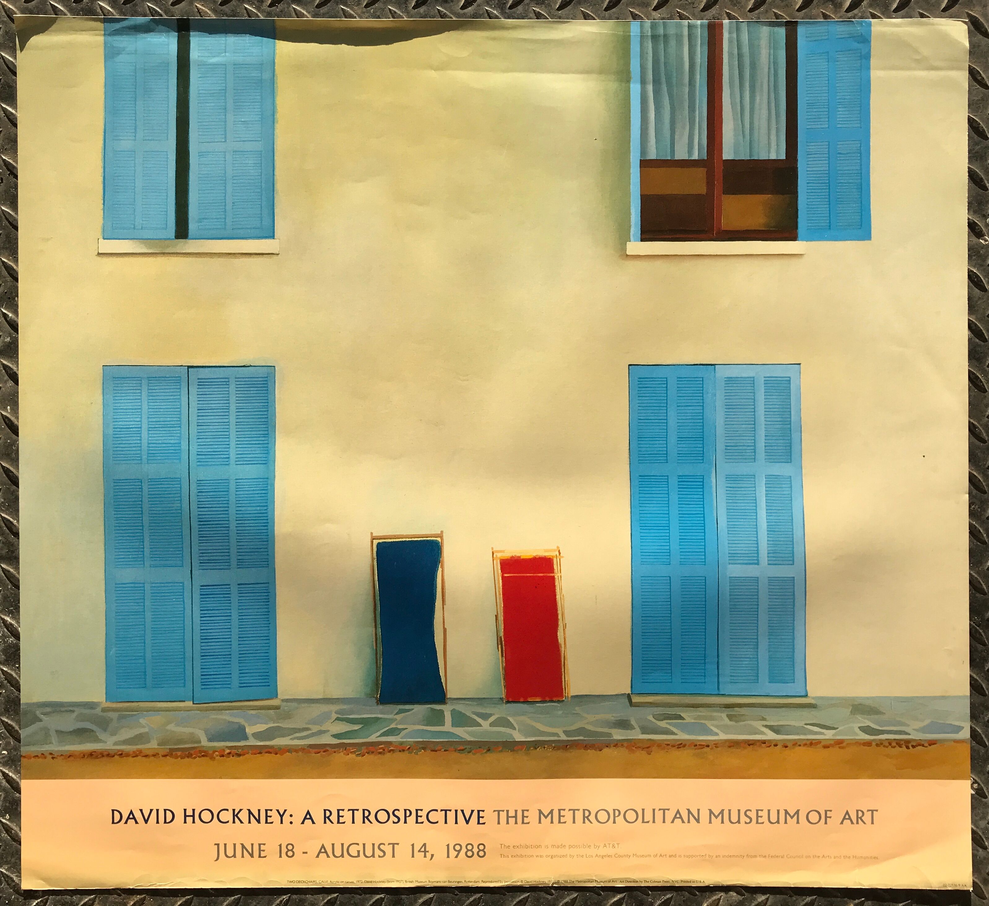 Exhibition poster by David Hockney The Metropolitan Museum of Art, 1988 (Large format)