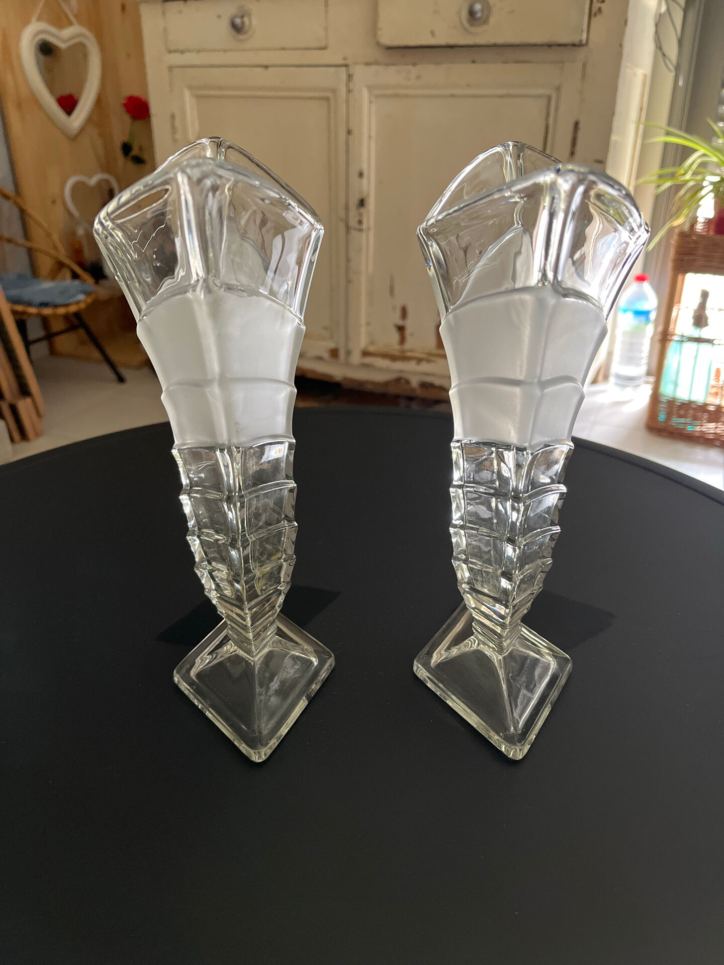 Pair of Bohemian vases