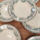 6 antique deep plates made of ironstone - Guadeloupe model