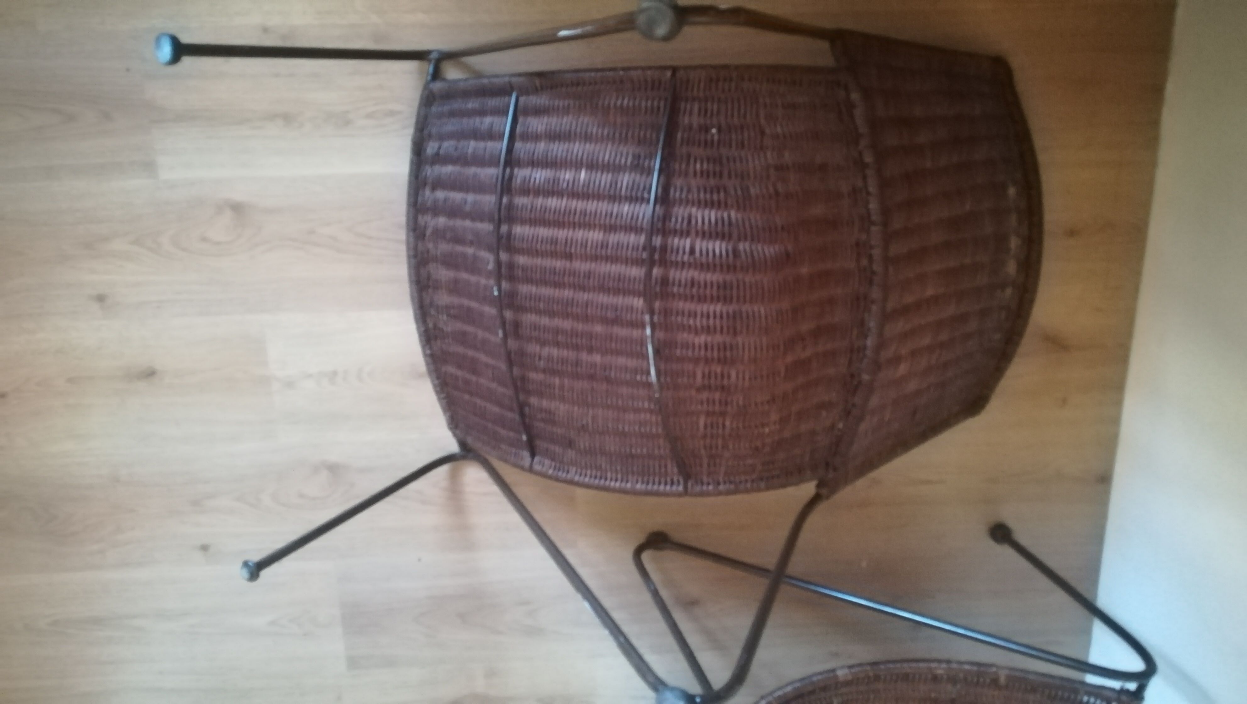 Fauteuils en rotin par Frederick Weinberg