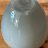 Vintage 1950s Vase in Gray Opaline - Blue Collar - H 18.5 cm