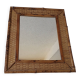 Rattan mirror