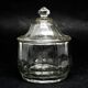 Sugar bowl, Art Deco, pressed glass, Germany, 1950s