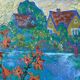 Oil painting on cardboard signed, dimensions: height - 88 cm, width - 75 cm.