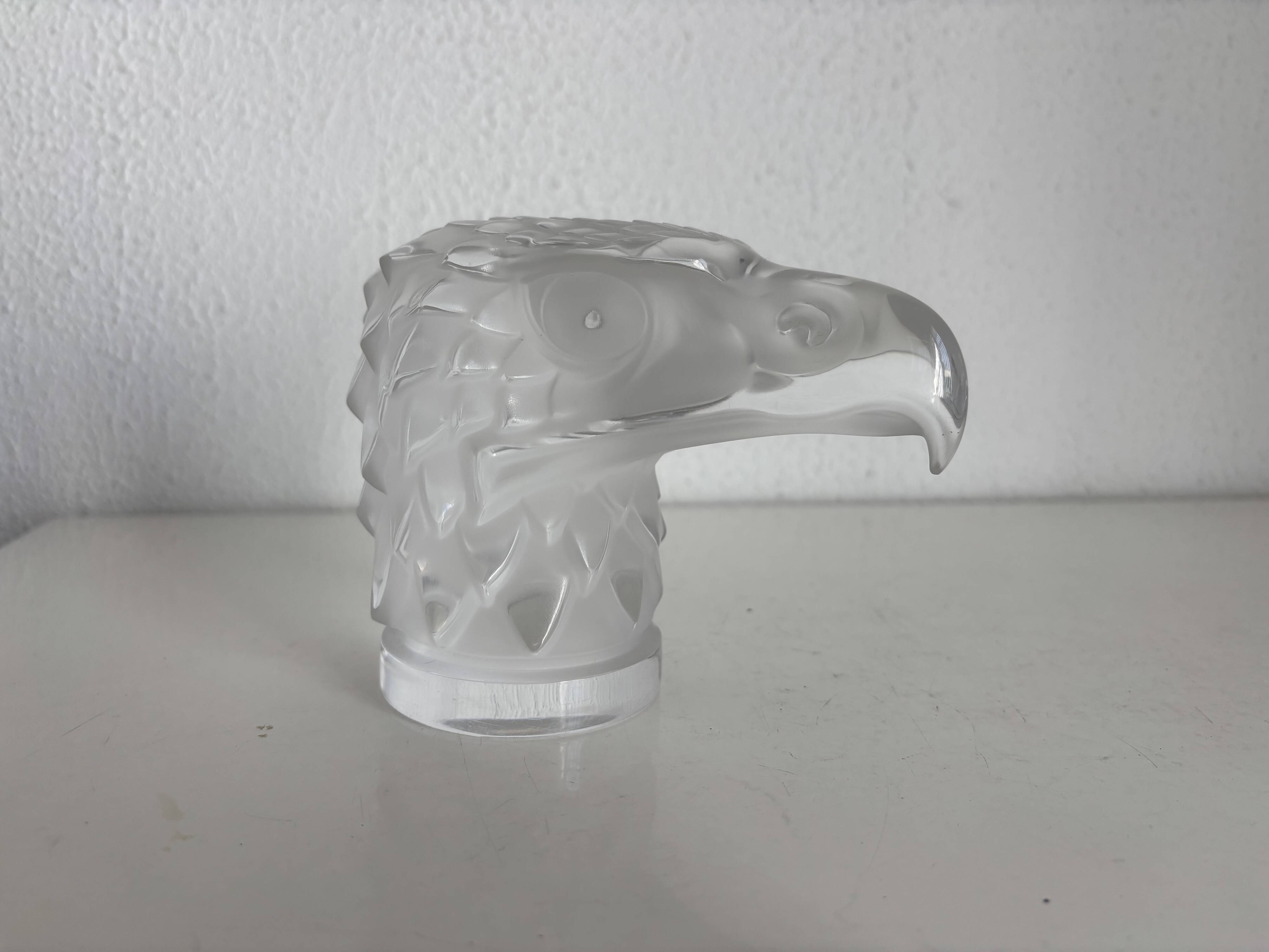 Lalique Eagle Head — Signed crystal from the 1980s