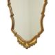 Miroir Deknudt classique du milieu du siècle, feuille d'or, années 50