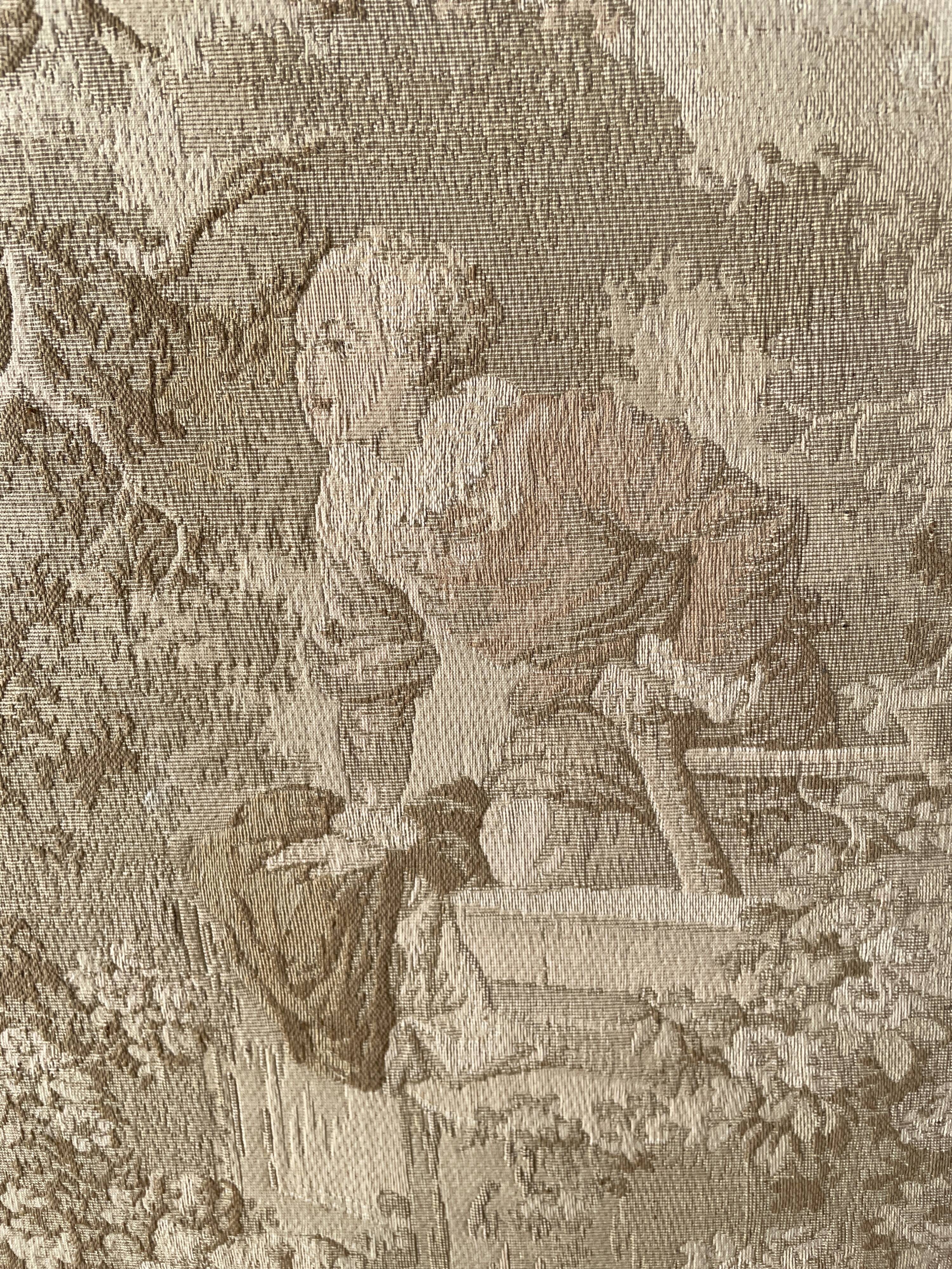 Framed antique tapestry, Fragonard, Grands Magasins du Louvre