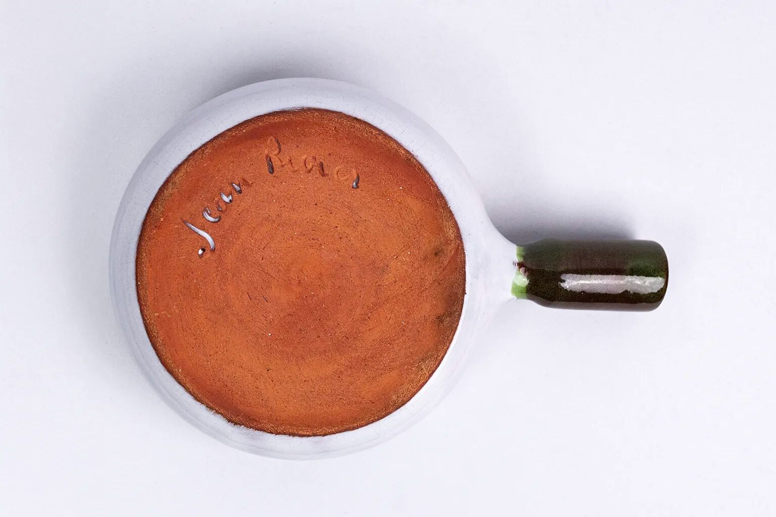 Jean Rivier (1915-2017) – Enamelled ceramic pan with geometric decoration