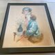 Portrait de femme art déco couleurs irisées