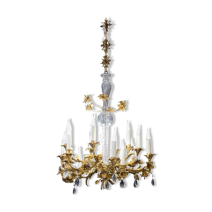 lustre en bronze doré