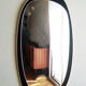 Miroir retroviseur 1960 - noir et laiton 40x74cm