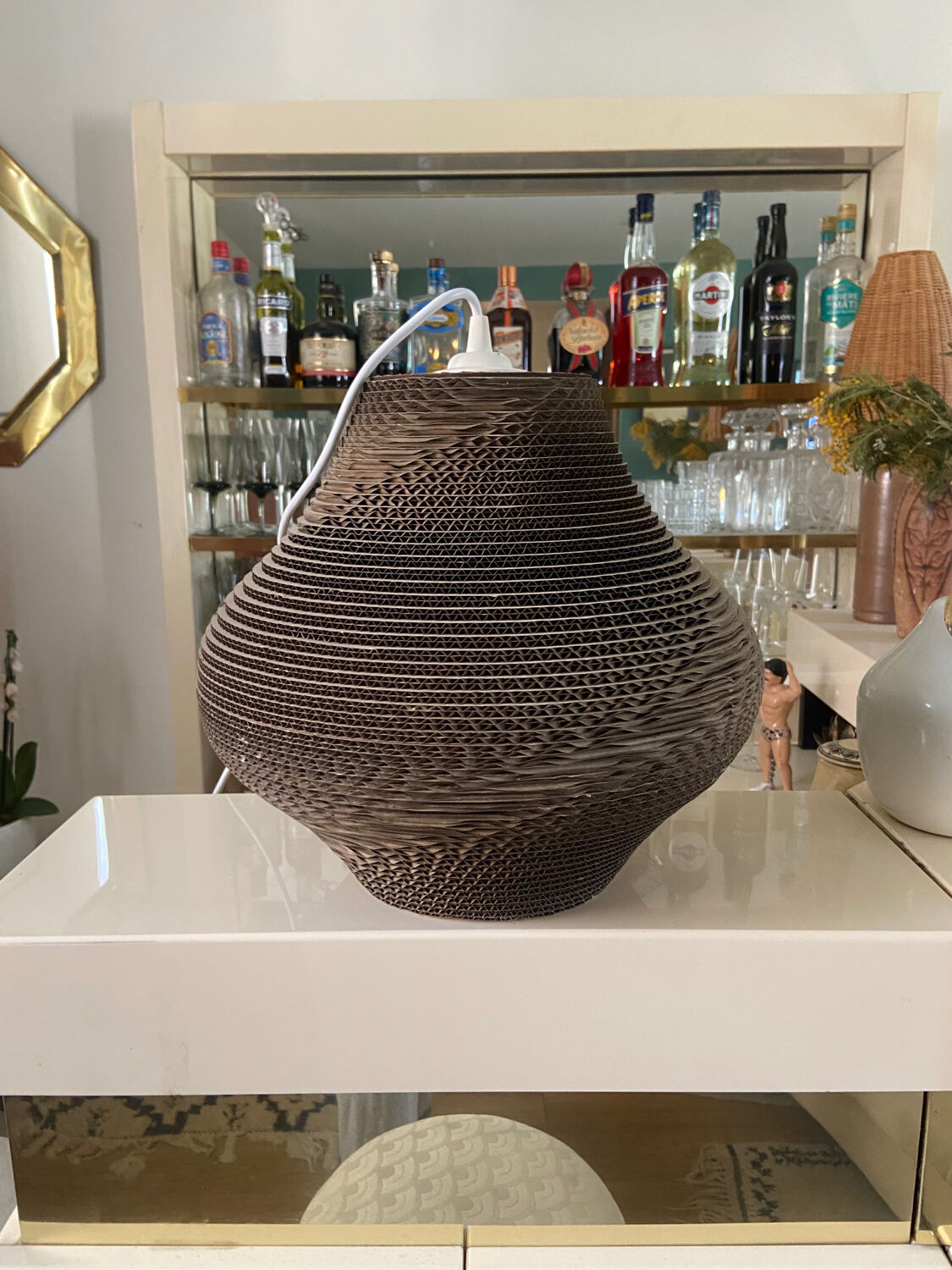 Graypants recycled cardboard pendant lamp