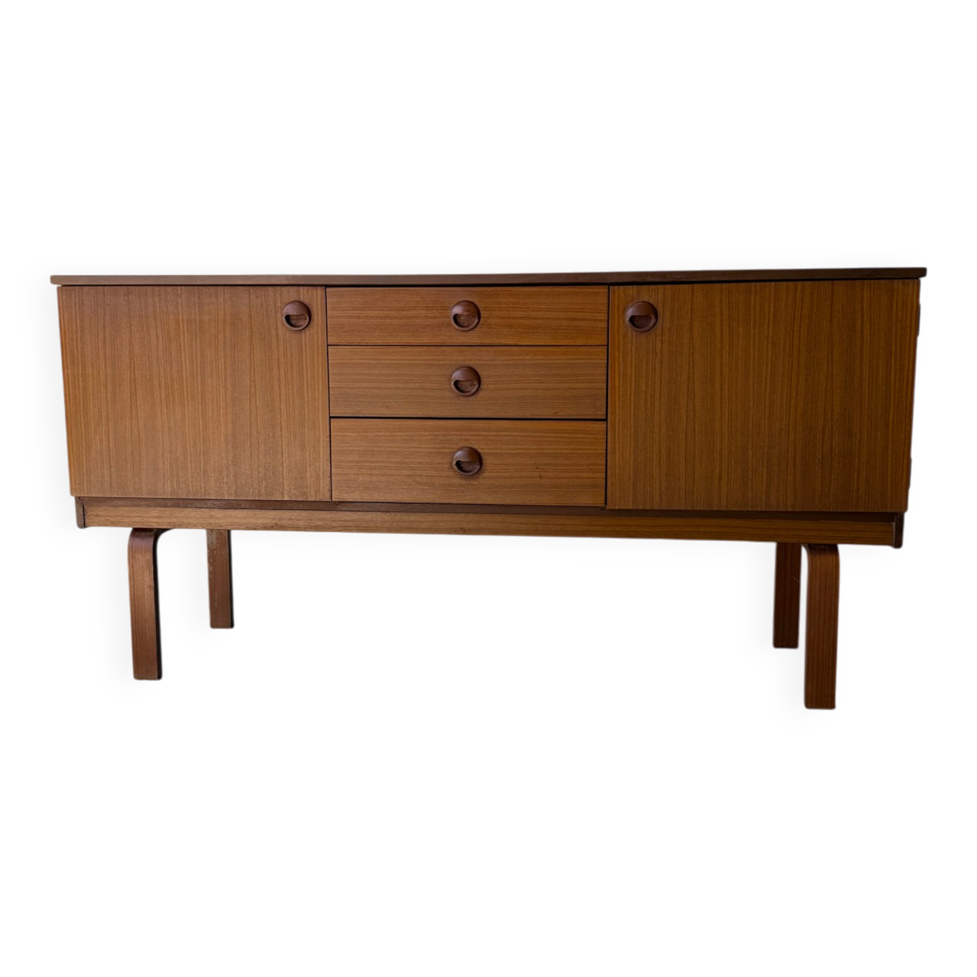 Teak sideboard with Scandinavian design by Schreiber from the 1970s.