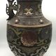 Asian cloisonné bronze vase with floral decoration, 19th century