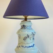 Lampe céramique bleue océan