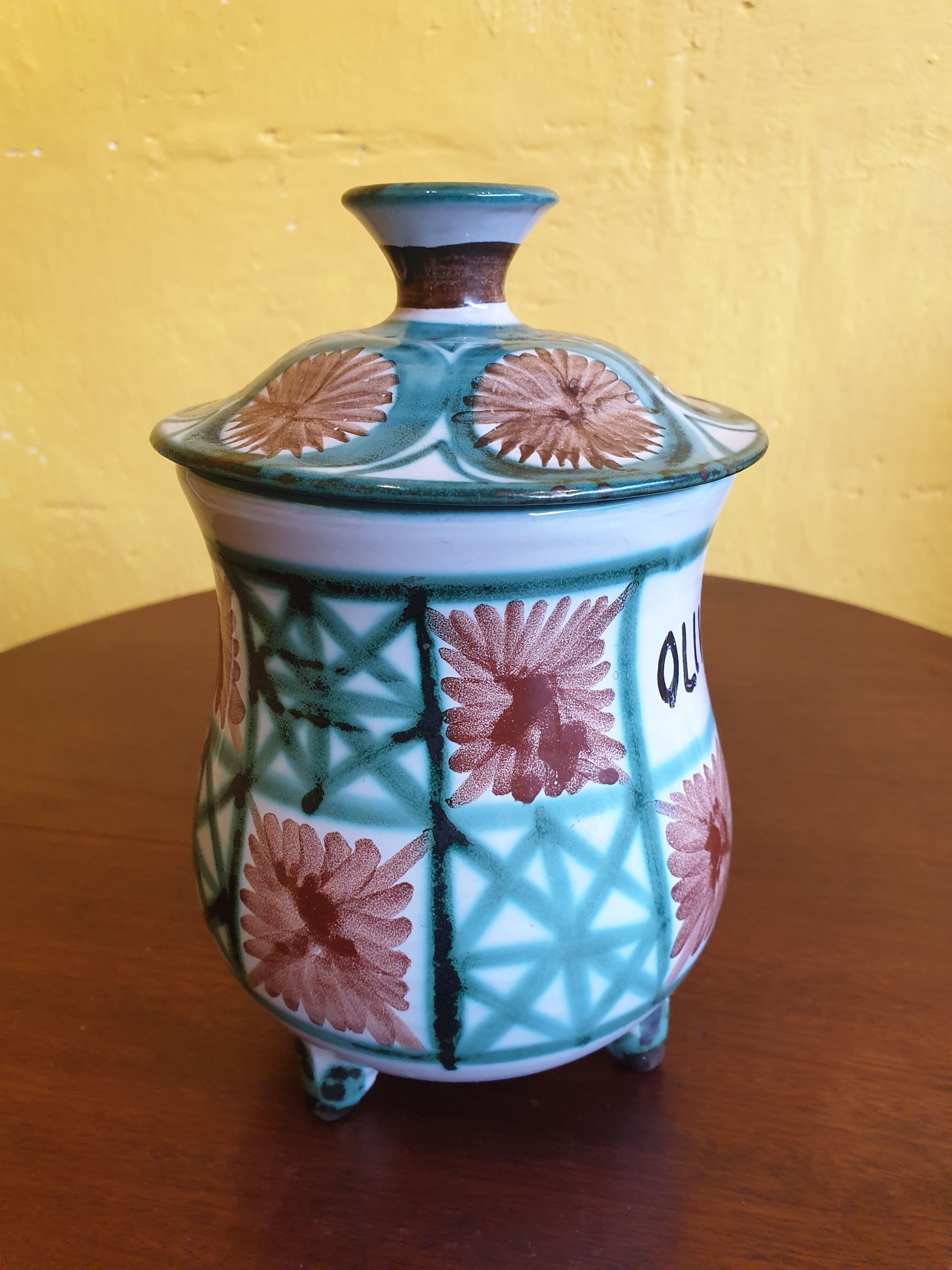 Robert Picault Vintage enamelled ceramic pot 1960