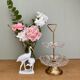 Porte bijoux ou serviteur vintage en verre ciselé et laiton