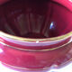Large burgundy and gold vase