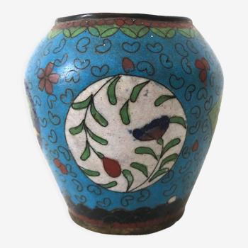 Vase chinois Ancien Émail Cloisonné