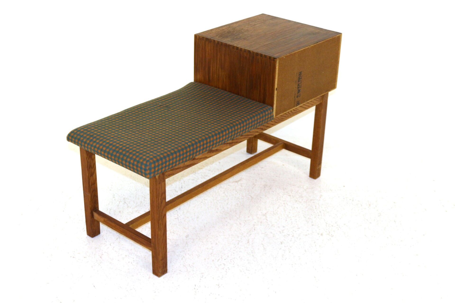 Oak telephone bench, Sweden, 1960