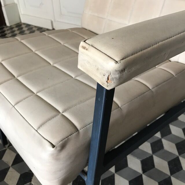 Vintage skai heater chair