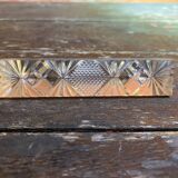 Set of 12 vintage bayel moulded crystal knife rests made in france