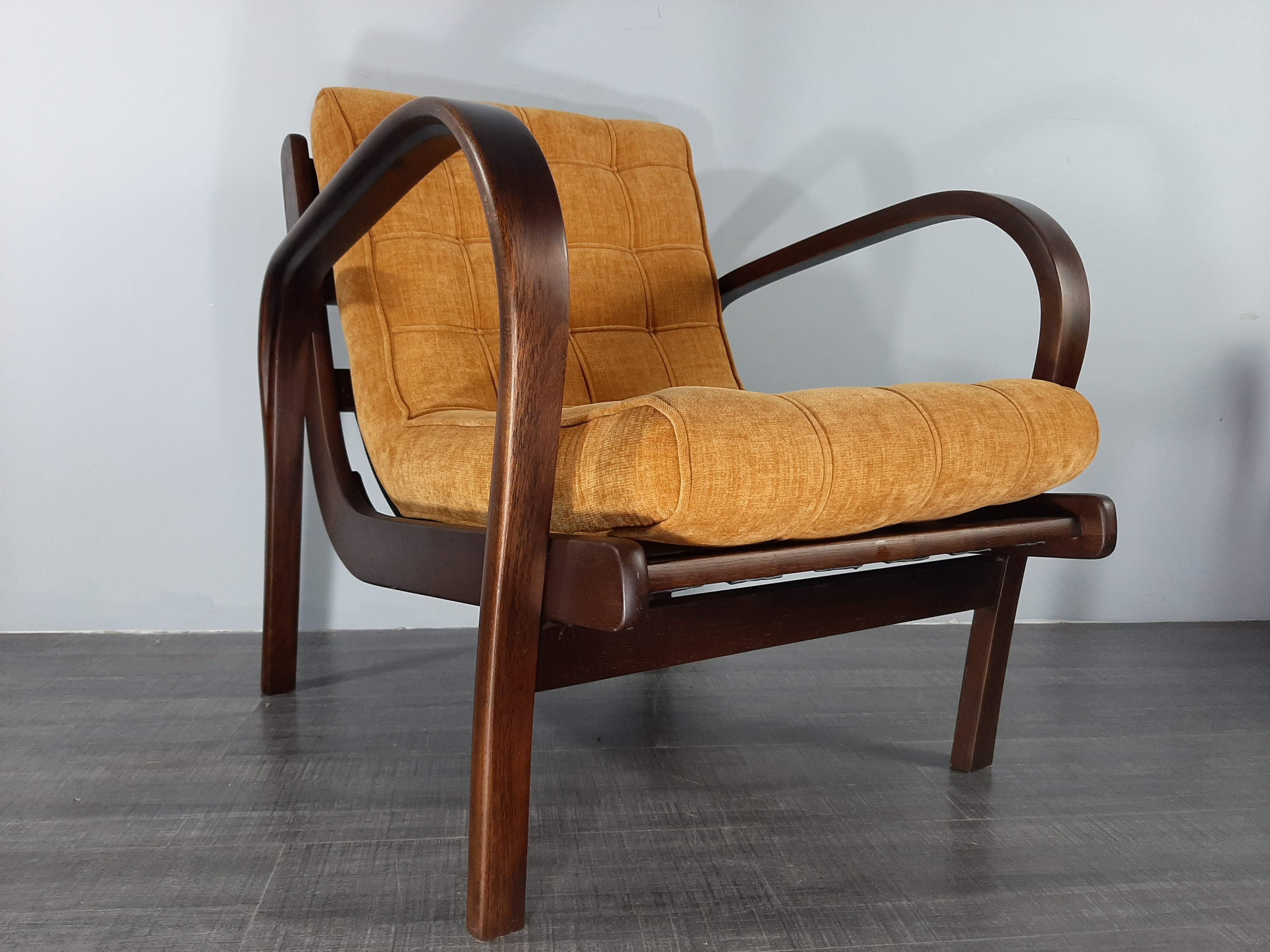 Paire de fauteuils Kropacek & Kozelka modernisme Tchèque 1947