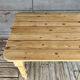 Old farmhouse table in raw wood