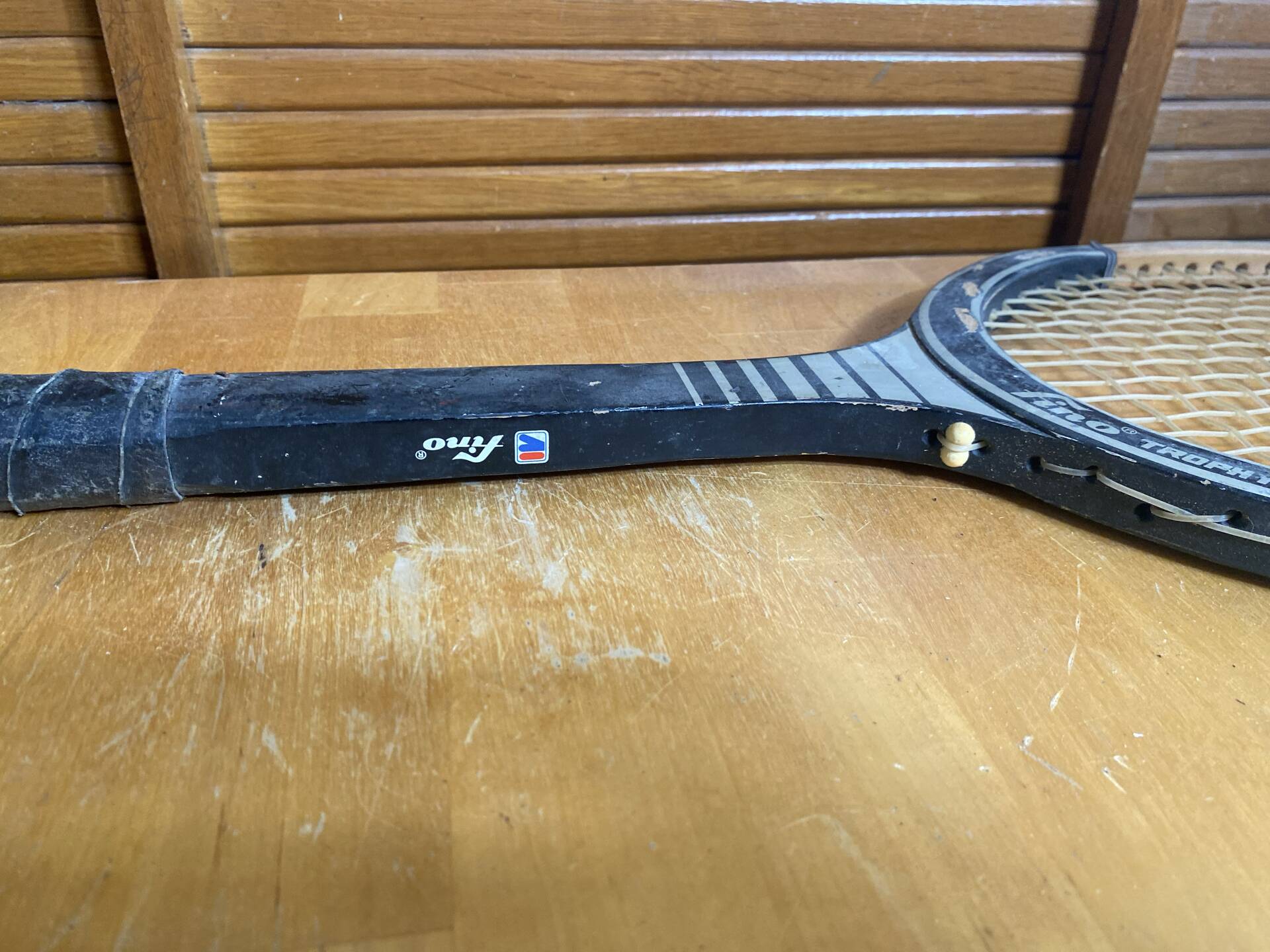 Vintage Wooden Tennis Racket FINO Trophy Sport #E212