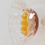 Mazzega Space Age Murano glass chrome plated chandelier, Italy 1970s