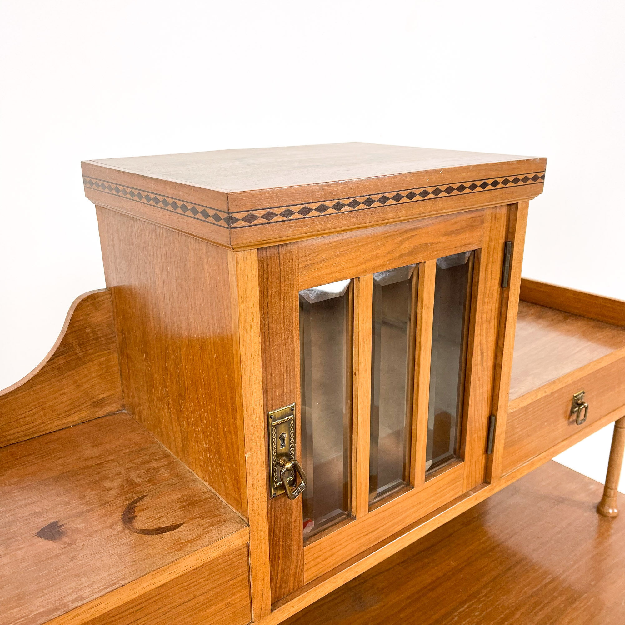 Antique french walnut wooden ladies writing desk