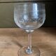 Set of 7 old etched glass stemware