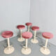 Midcentury design industrial barstools 'perfect pink'