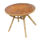 Table basse vintage en bambou et rotin