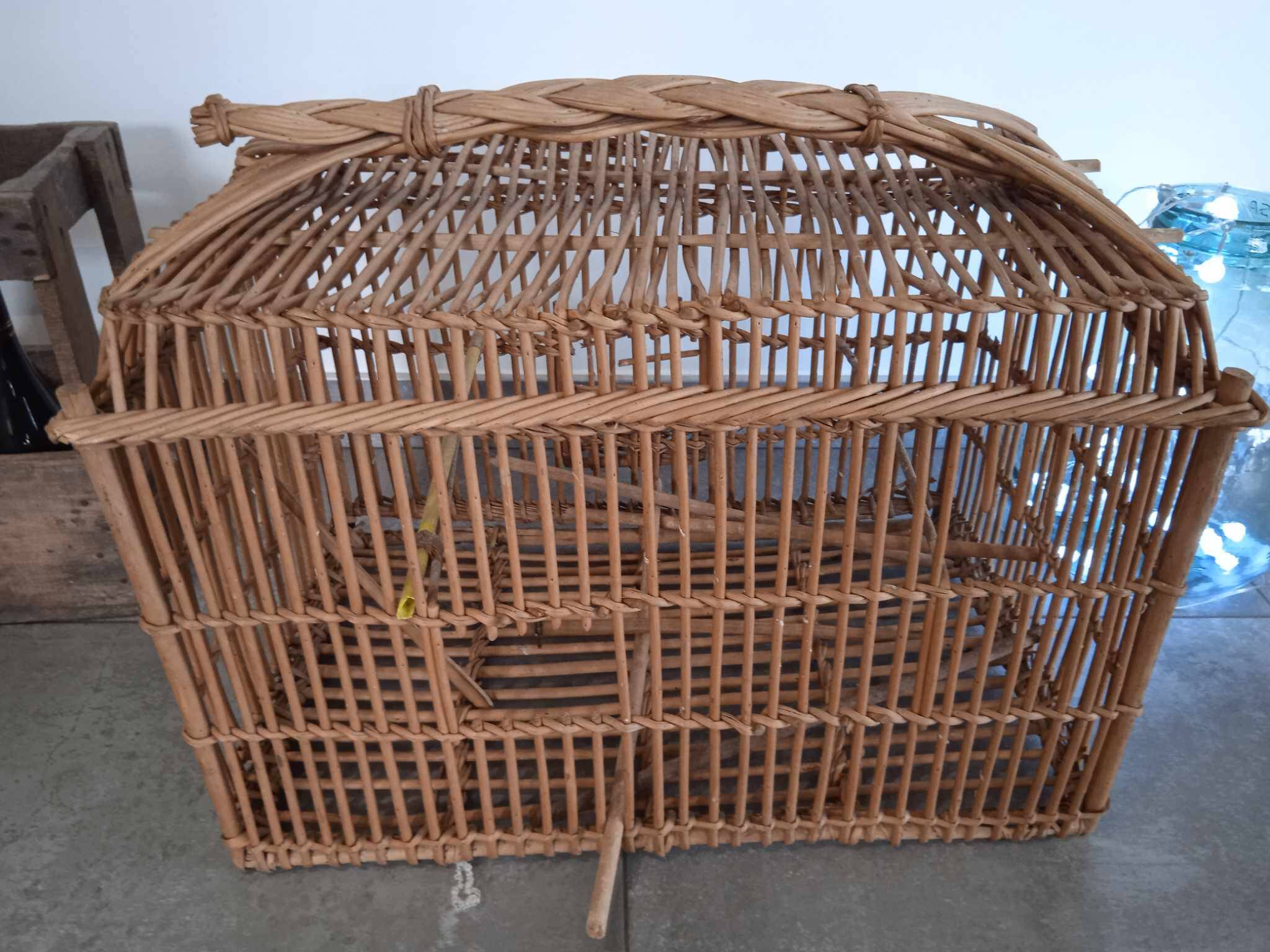 Old wicker bird cage