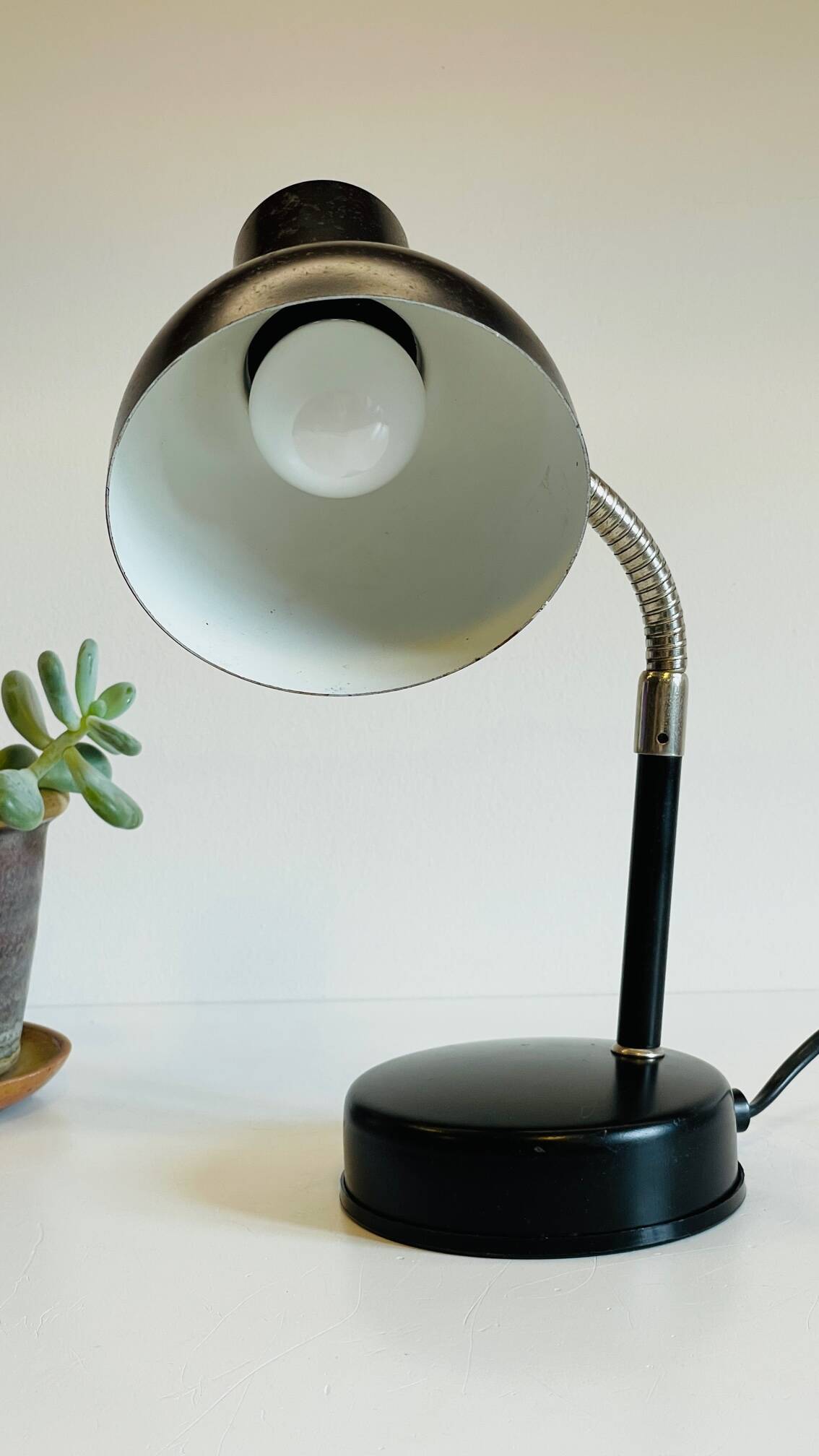Lampe de bureau industrielle vintage