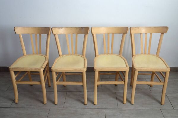 Lot de 4 chaises bistro Luterma vintage