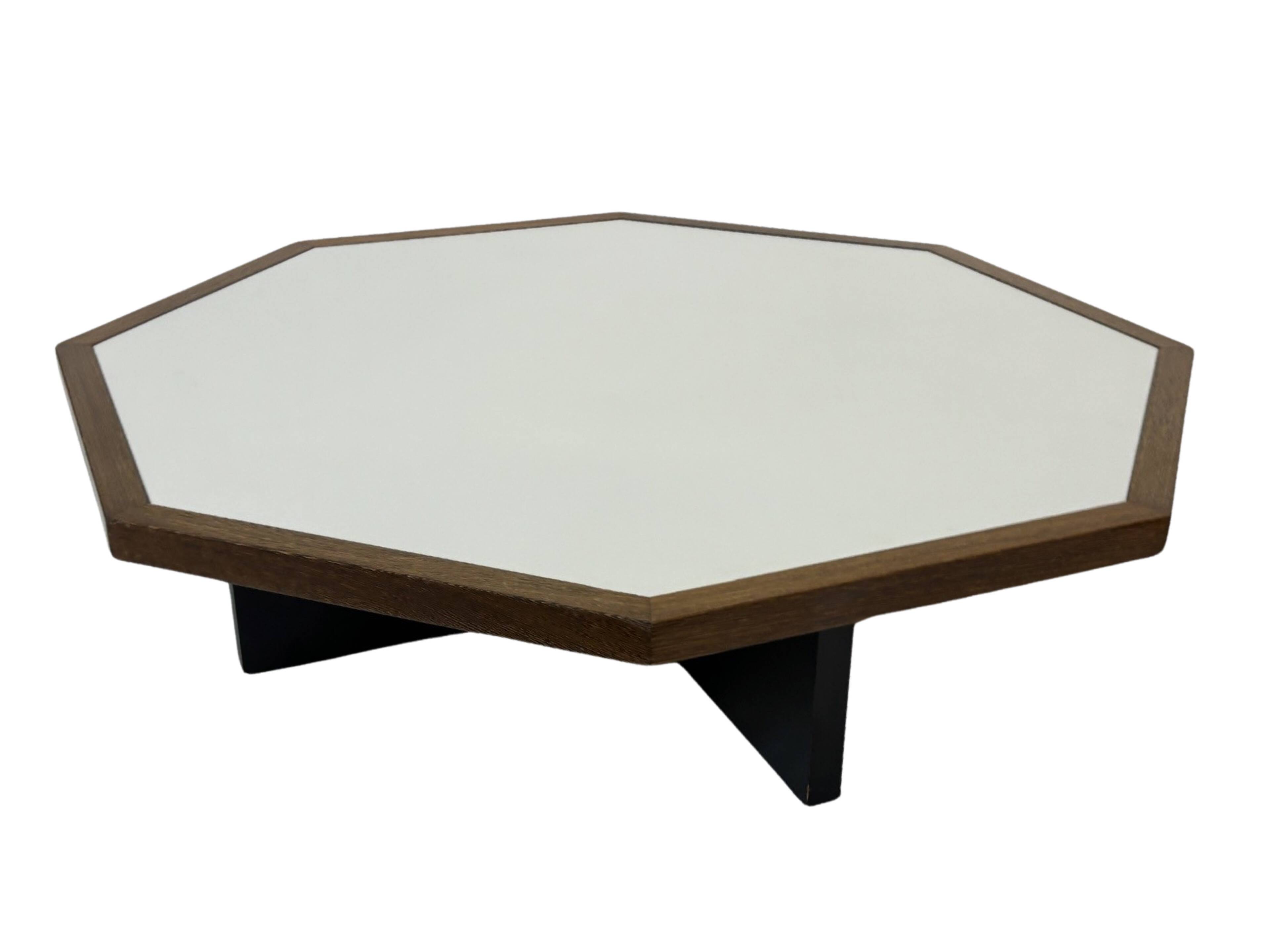 Vintage coffee table octagon design 1970s wenge octagon