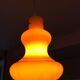 Suspension scandinave années 60 en opaline orange