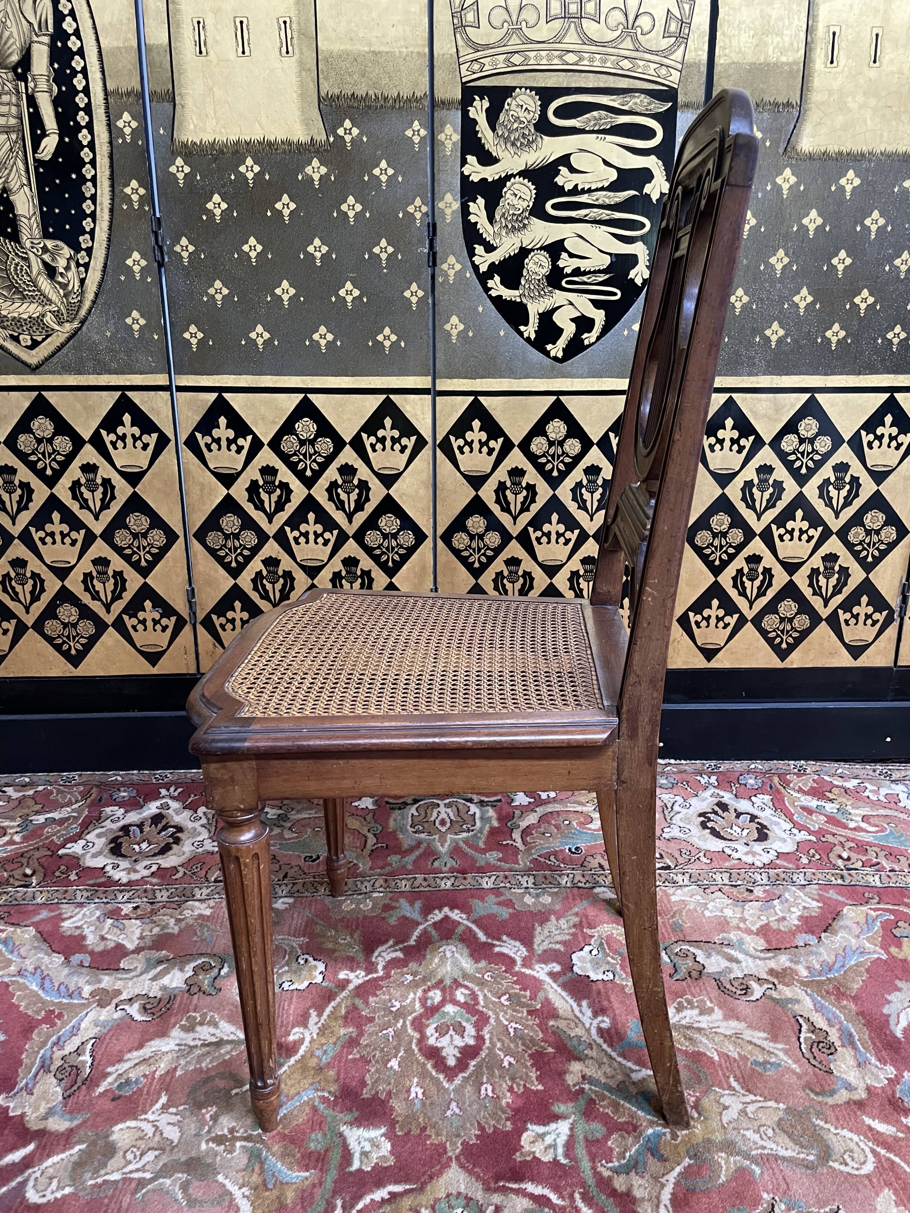 Set of 8 Louis XVI style chairs in canning