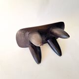 Senoufo XS N1 "headrest" stool in hand-carved wood