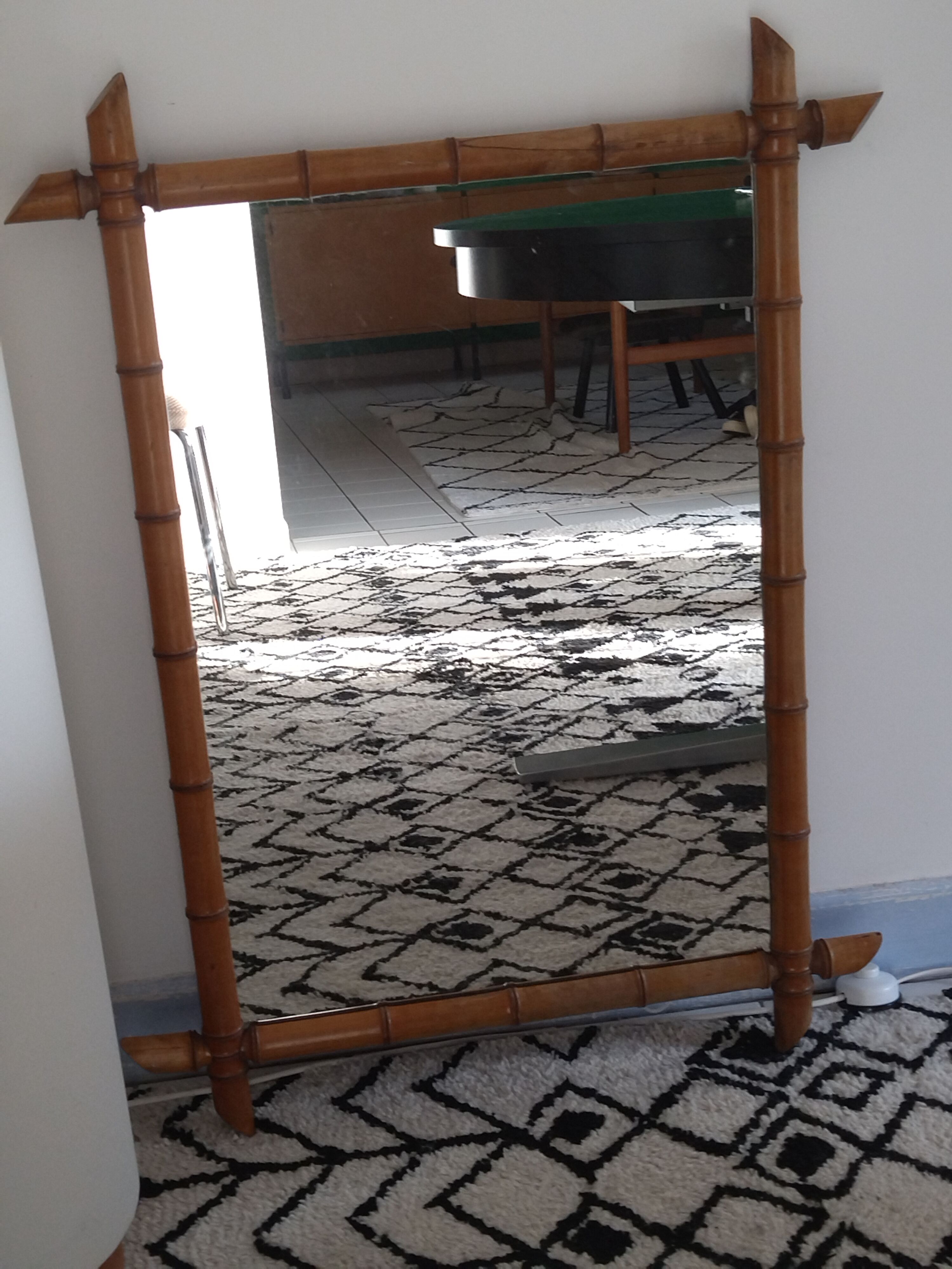 Bamboo mirror 94 x 71 cm