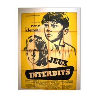 Affiche originale cinéma " Jeux Interdits" 1952 Brigitte Fossey